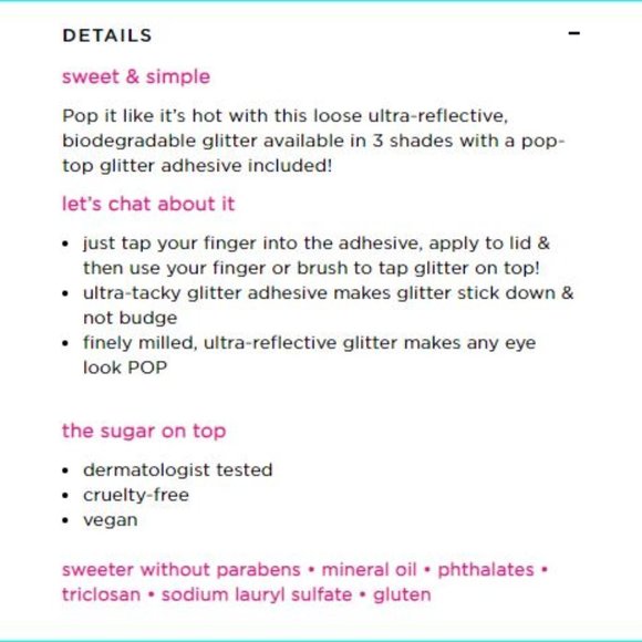 Party Pink | Tarte | Lid Poppers | Glitter + Adhesive | Brand new in Box - Picture 8 of 12